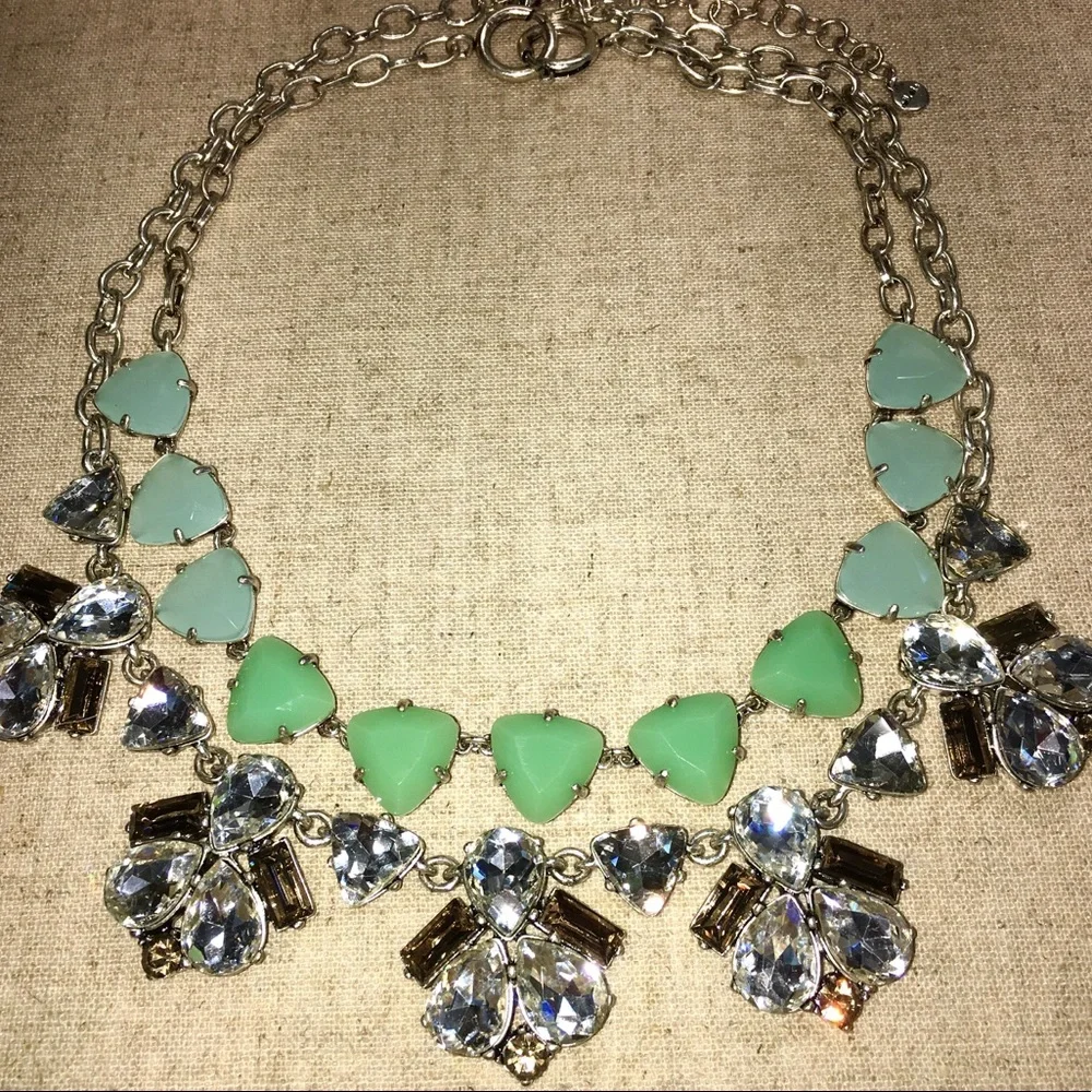Stella & Dot Sparklng Bejeweled Retired Lila Crystal+Silver+SmokyQaurtzN… - Picture 13 of 16